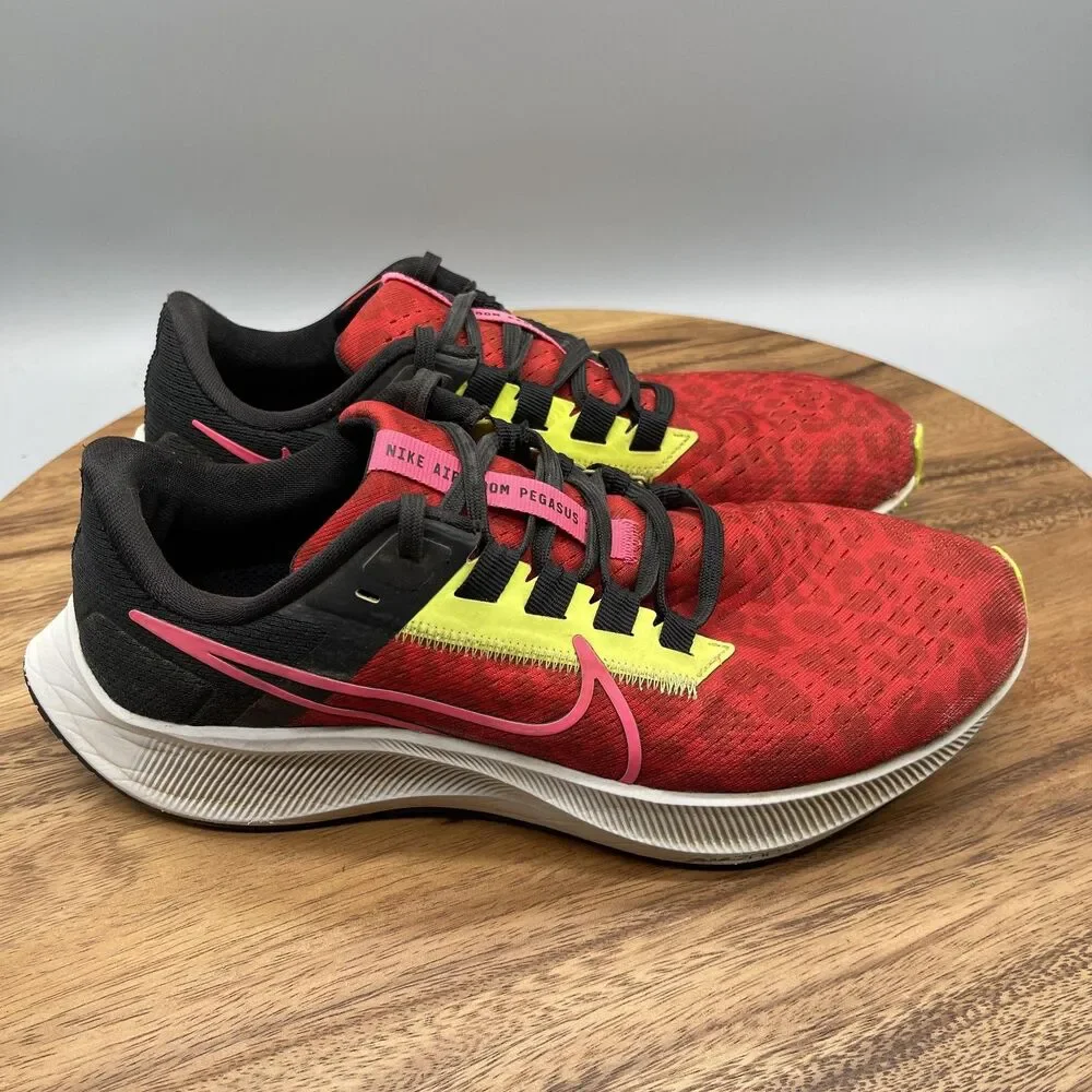 Nike Air Zoom Pegasus 38 Shoes Womens Size 8.5 Red Running Comfort Walking Gym